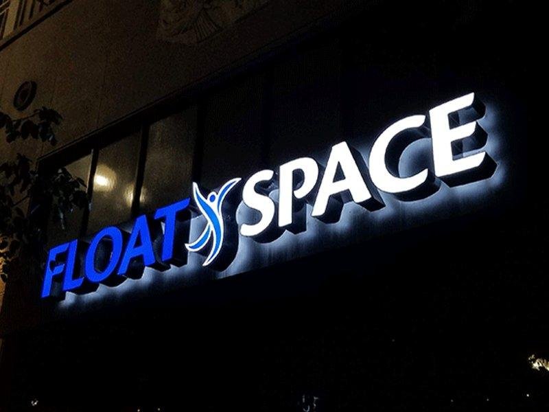 Float Space channel letter sign by West Coast Sign Shop