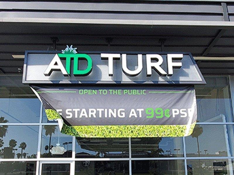 ATD Turf channel letter sign by West Coast Sign Shop