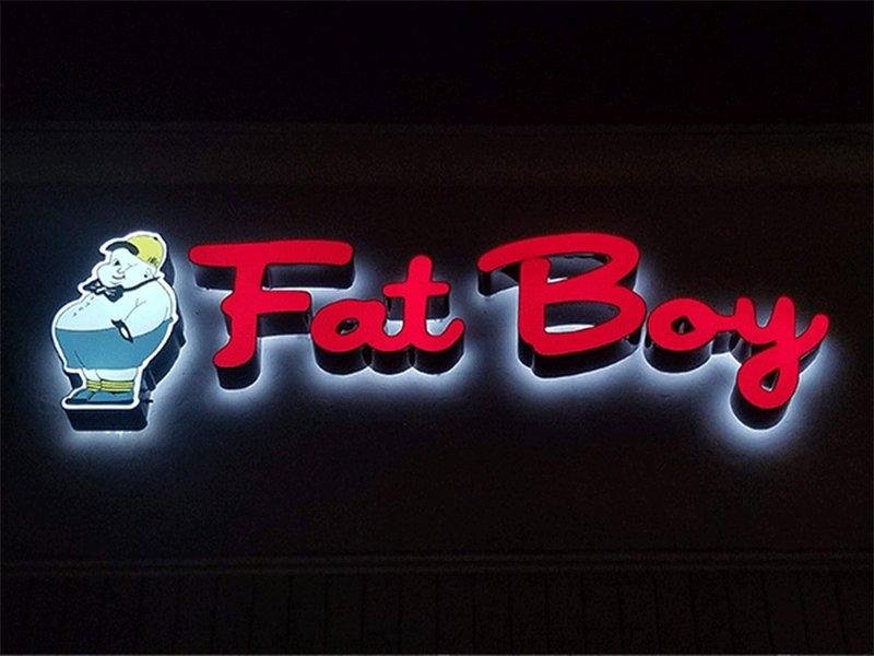 Fat Boy channel letter sign by West Coast Sign Shop
