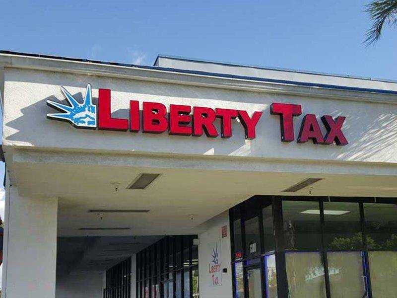 Liberty Tax channel letter sign by West Coast Sign Shop