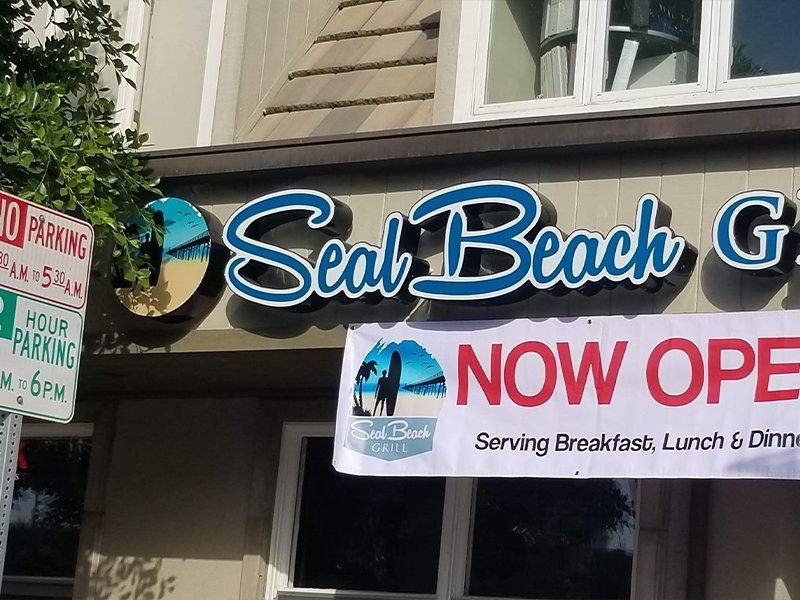 Seal Beach Grill channel letter sign by West Coast Sign Shop