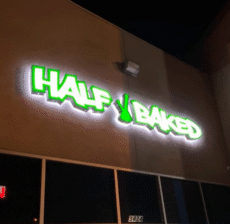 Outdoor business sign with illuminated channel letters by West Coast Sign Shop
