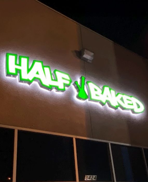 Outdoor business sign with illuminated channel letters by West Coast Sign Shop