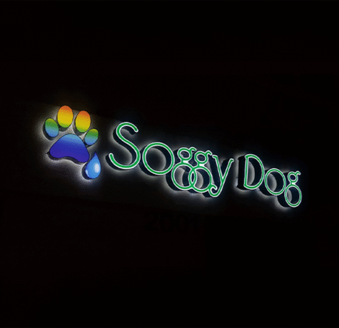 Front-lit channel letter signage installed on retail storefront by West Coast Sign Shop