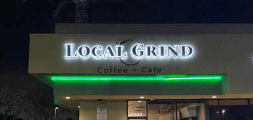 Large format channel letters on commercial building